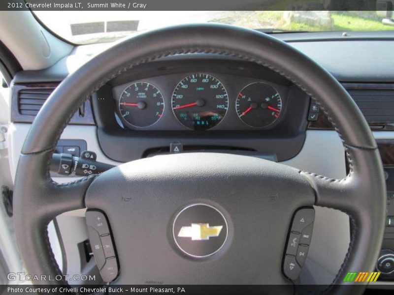 Summit White / Gray 2012 Chevrolet Impala LT