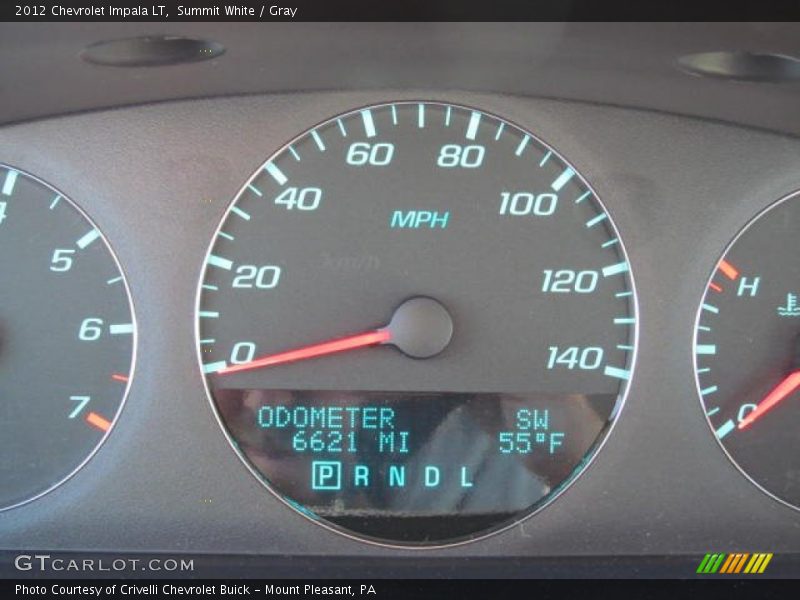 Summit White / Gray 2012 Chevrolet Impala LT