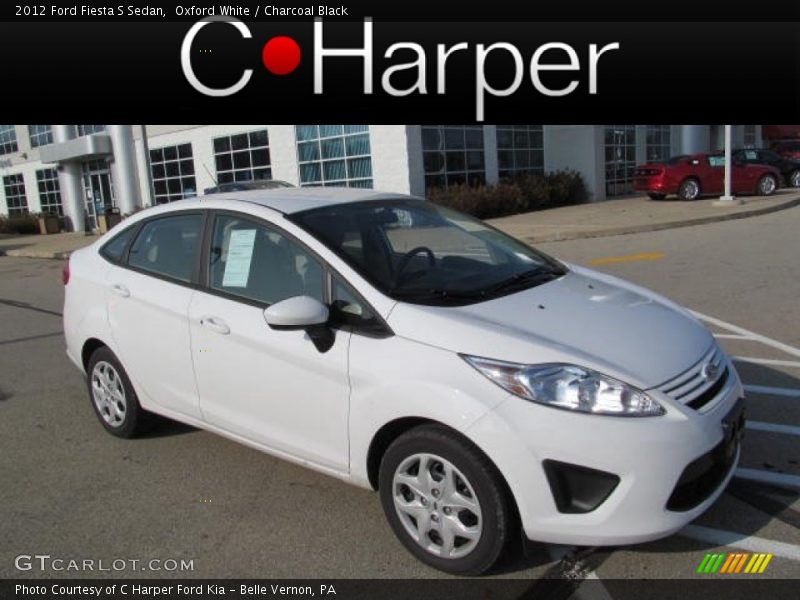 Oxford White / Charcoal Black 2012 Ford Fiesta S Sedan