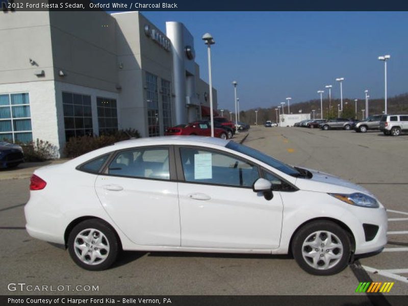 Oxford White / Charcoal Black 2012 Ford Fiesta S Sedan