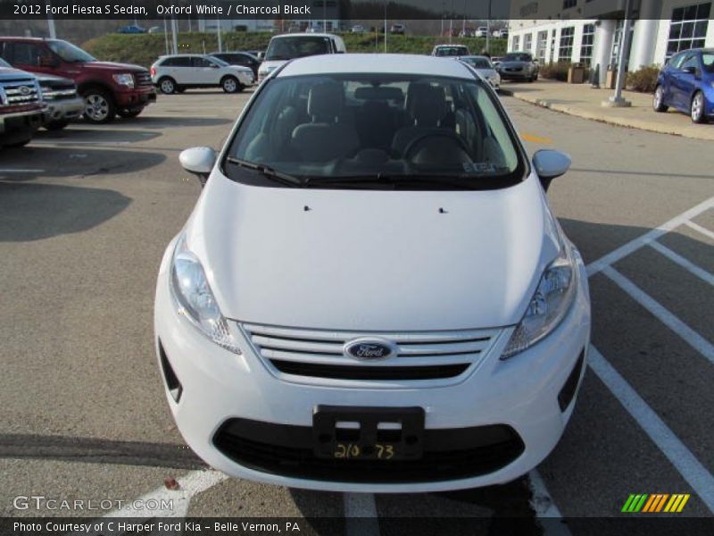 Oxford White / Charcoal Black 2012 Ford Fiesta S Sedan