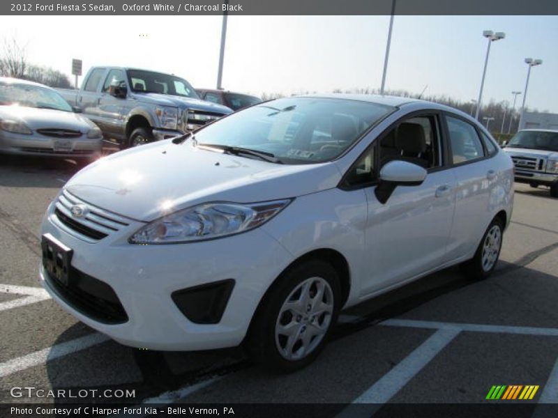 Oxford White / Charcoal Black 2012 Ford Fiesta S Sedan