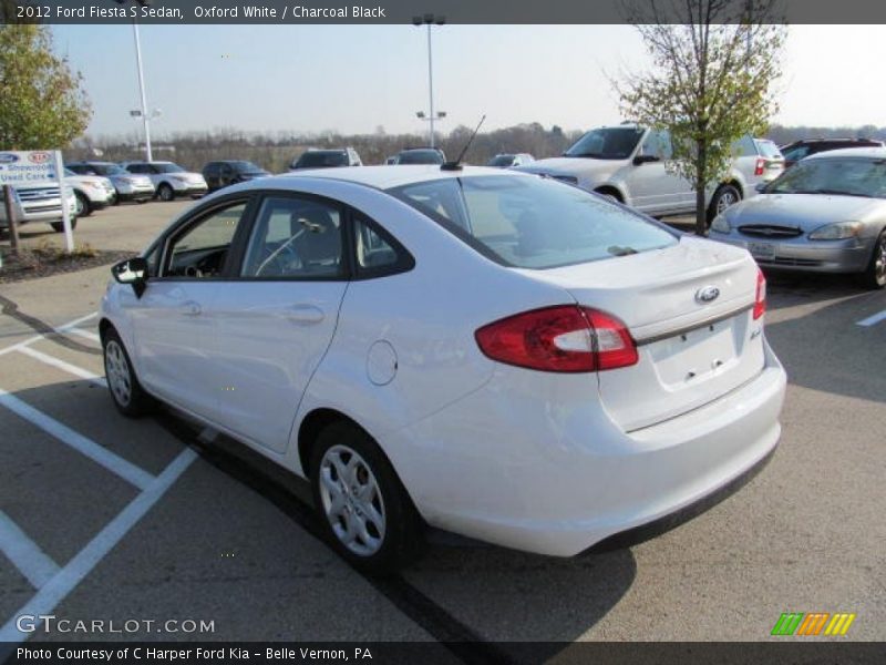 Oxford White / Charcoal Black 2012 Ford Fiesta S Sedan