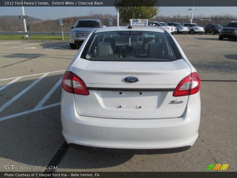 Oxford White / Charcoal Black 2012 Ford Fiesta S Sedan