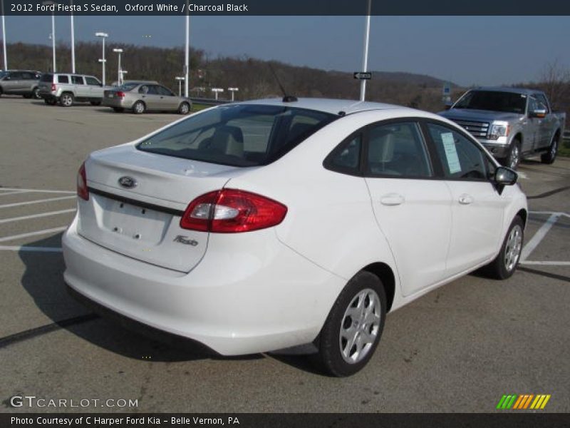 Oxford White / Charcoal Black 2012 Ford Fiesta S Sedan