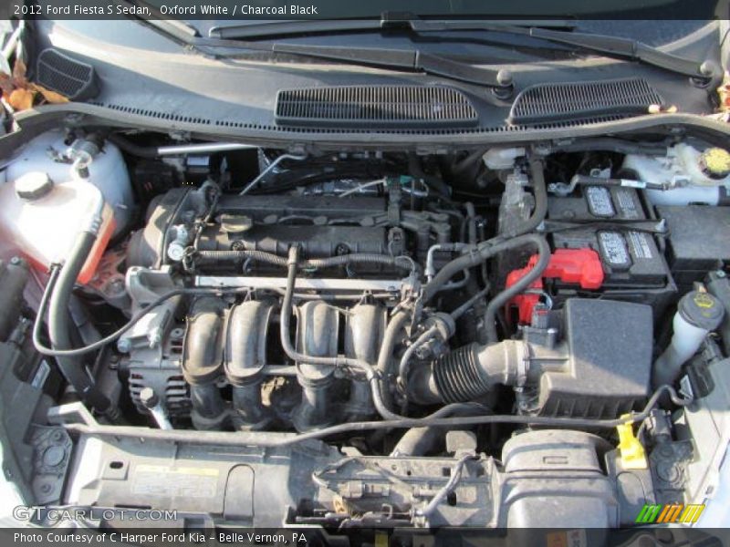 Oxford White / Charcoal Black 2012 Ford Fiesta S Sedan