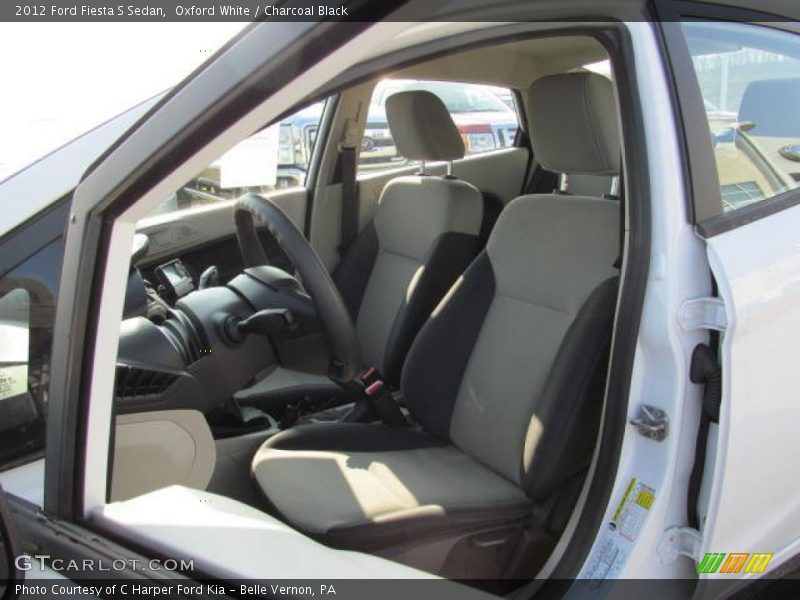 Oxford White / Charcoal Black 2012 Ford Fiesta S Sedan