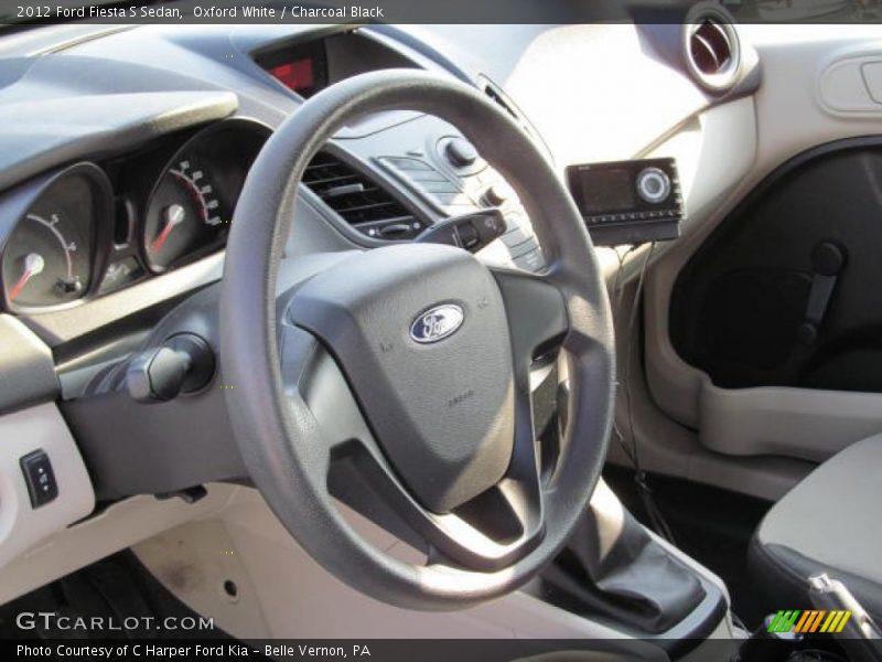 Oxford White / Charcoal Black 2012 Ford Fiesta S Sedan