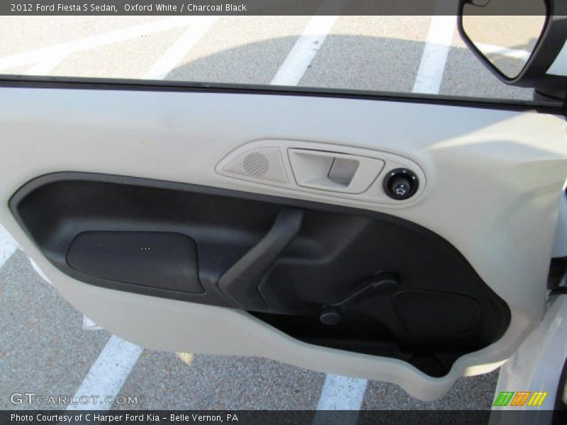 Oxford White / Charcoal Black 2012 Ford Fiesta S Sedan