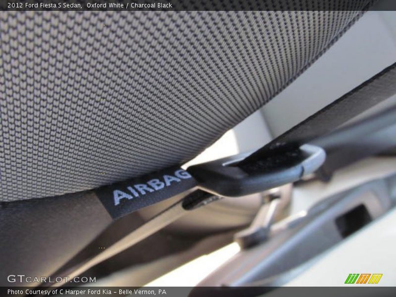 Oxford White / Charcoal Black 2012 Ford Fiesta S Sedan