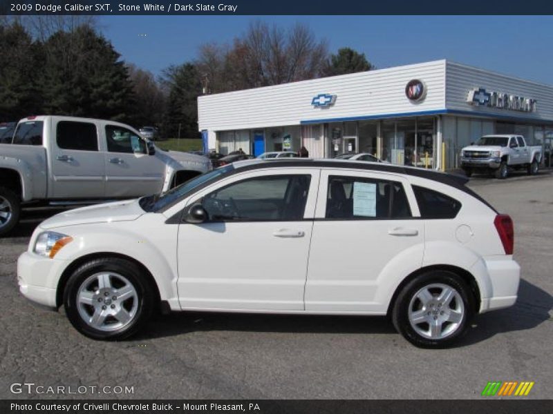 Stone White / Dark Slate Gray 2009 Dodge Caliber SXT