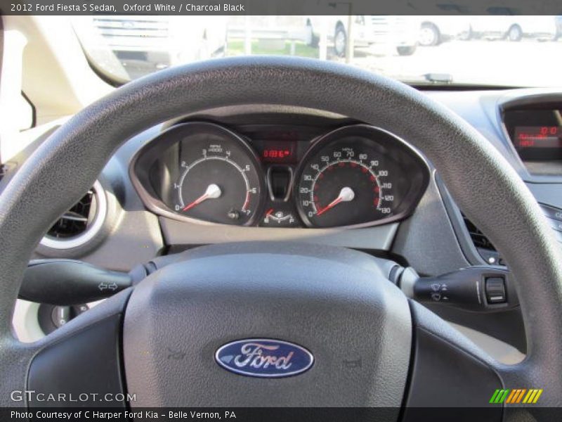 Oxford White / Charcoal Black 2012 Ford Fiesta S Sedan