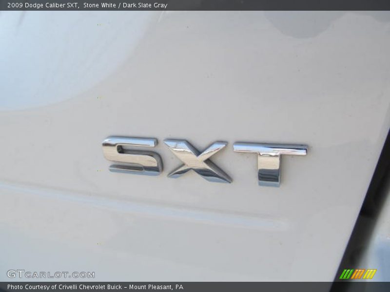 Stone White / Dark Slate Gray 2009 Dodge Caliber SXT