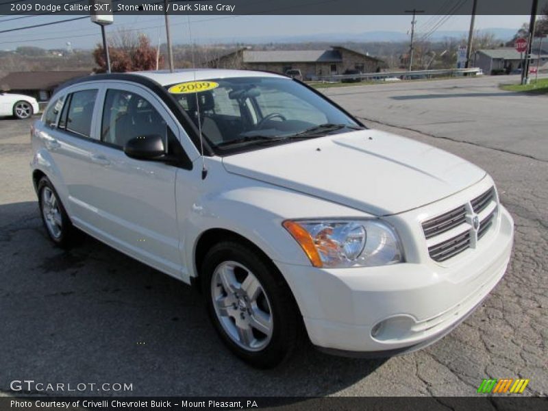 Stone White / Dark Slate Gray 2009 Dodge Caliber SXT