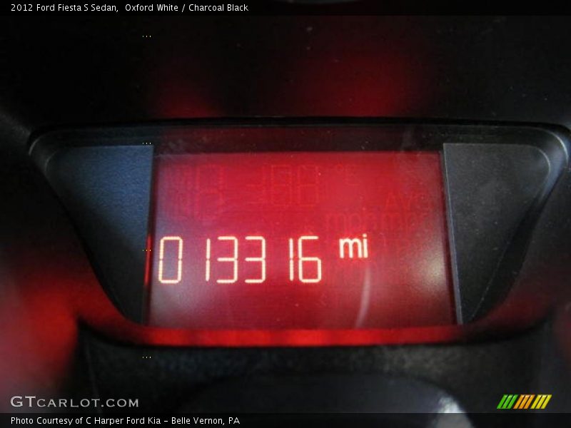 Oxford White / Charcoal Black 2012 Ford Fiesta S Sedan