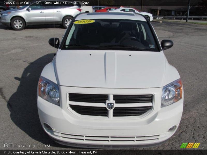 Stone White / Dark Slate Gray 2009 Dodge Caliber SXT