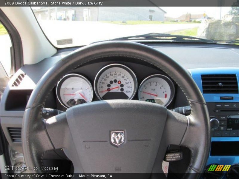 Stone White / Dark Slate Gray 2009 Dodge Caliber SXT