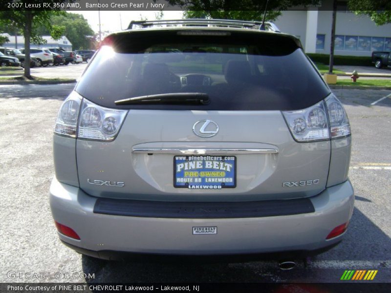 Bamboo Green Pearl / Ivory 2007 Lexus RX 350 AWD