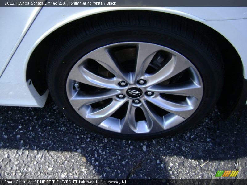 Shimmering White / Black 2013 Hyundai Sonata Limited 2.0T