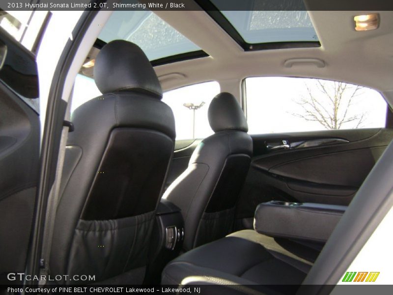 Shimmering White / Black 2013 Hyundai Sonata Limited 2.0T
