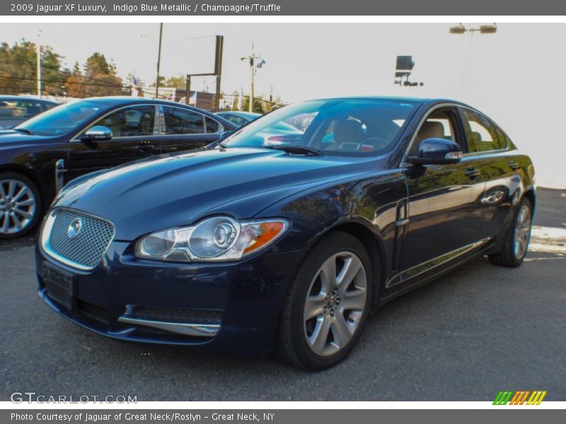 Indigo Blue Metallic / Champagne/Truffle 2009 Jaguar XF Luxury