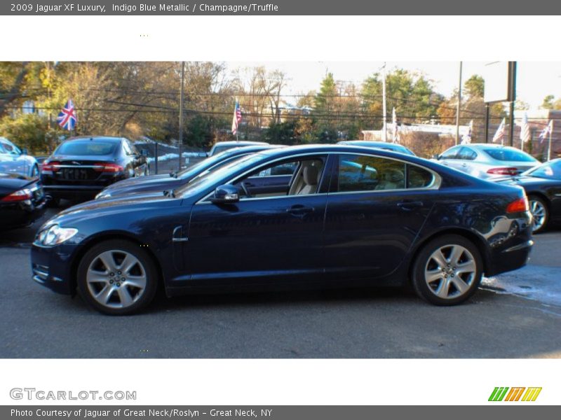 Indigo Blue Metallic / Champagne/Truffle 2009 Jaguar XF Luxury