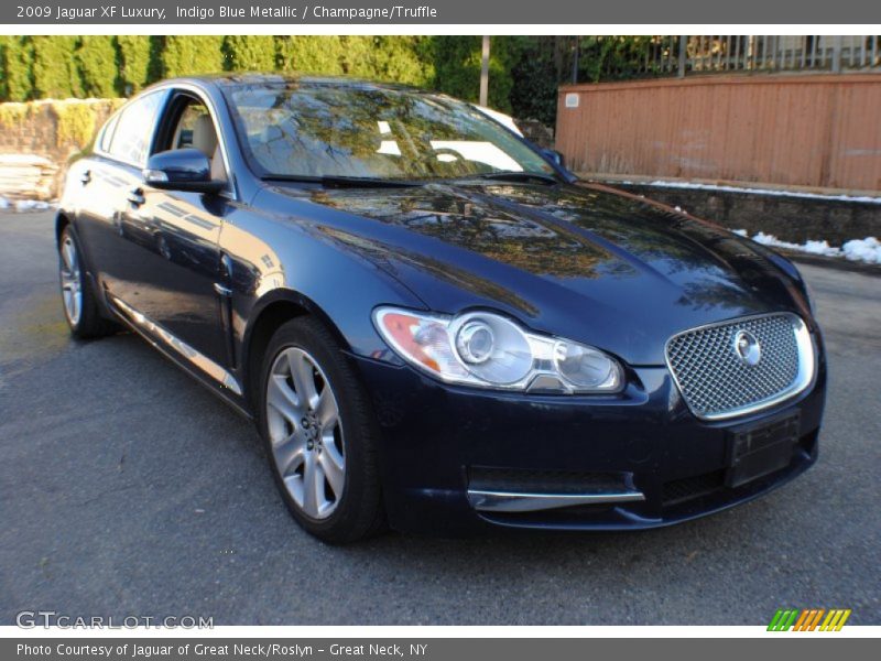 Indigo Blue Metallic / Champagne/Truffle 2009 Jaguar XF Luxury