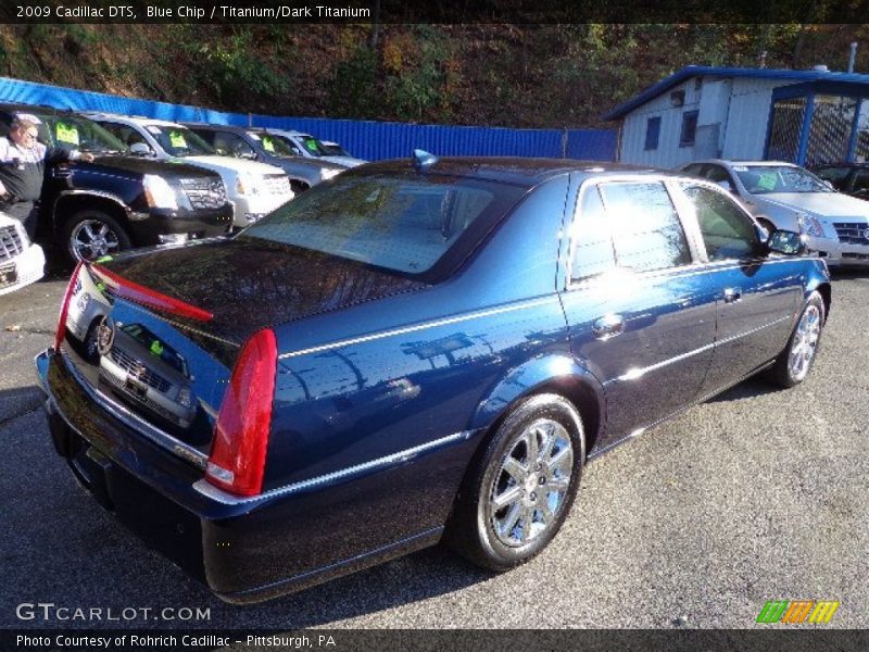 Blue Chip / Titanium/Dark Titanium 2009 Cadillac DTS