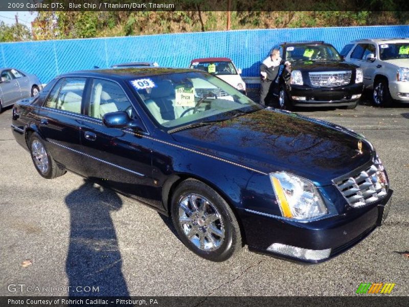 Blue Chip / Titanium/Dark Titanium 2009 Cadillac DTS