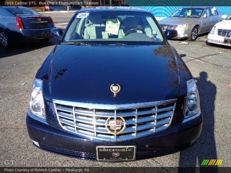 Blue Chip / Titanium/Dark Titanium 2009 Cadillac DTS