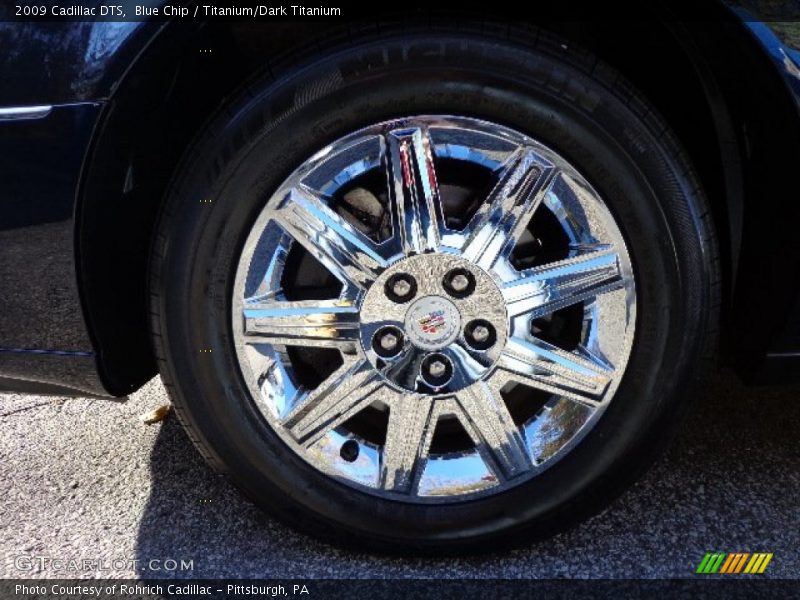 Blue Chip / Titanium/Dark Titanium 2009 Cadillac DTS