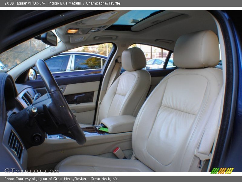 Indigo Blue Metallic / Champagne/Truffle 2009 Jaguar XF Luxury