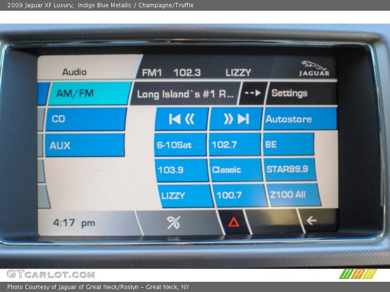 Indigo Blue Metallic / Champagne/Truffle 2009 Jaguar XF Luxury