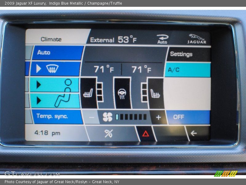 Indigo Blue Metallic / Champagne/Truffle 2009 Jaguar XF Luxury