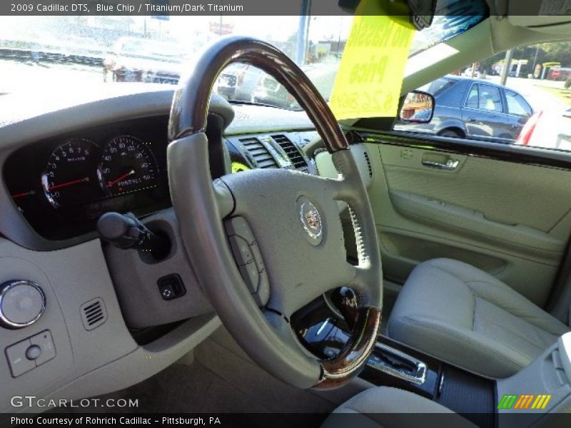 Blue Chip / Titanium/Dark Titanium 2009 Cadillac DTS