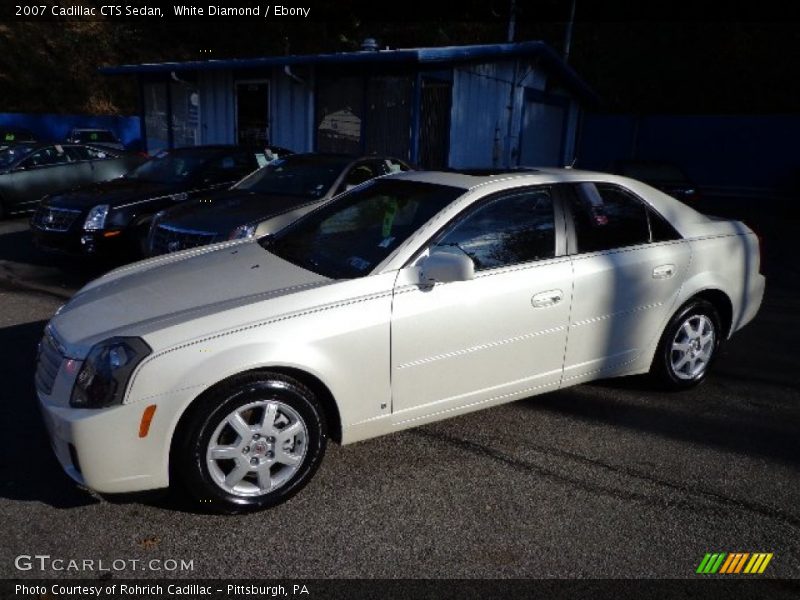 White Diamond / Ebony 2007 Cadillac CTS Sedan