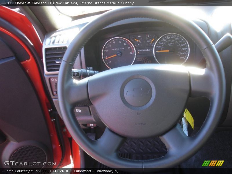 Inferno Orange Metallic / Ebony 2012 Chevrolet Colorado LT Crew Cab 4x4