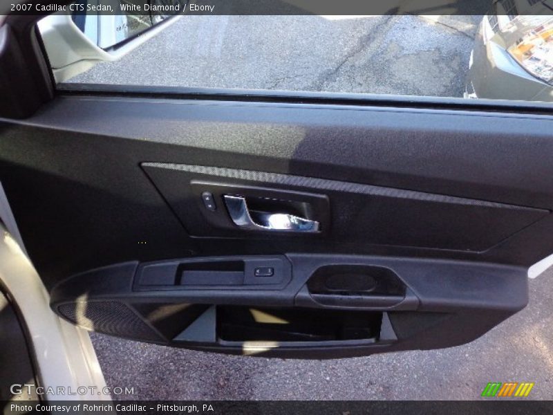 White Diamond / Ebony 2007 Cadillac CTS Sedan