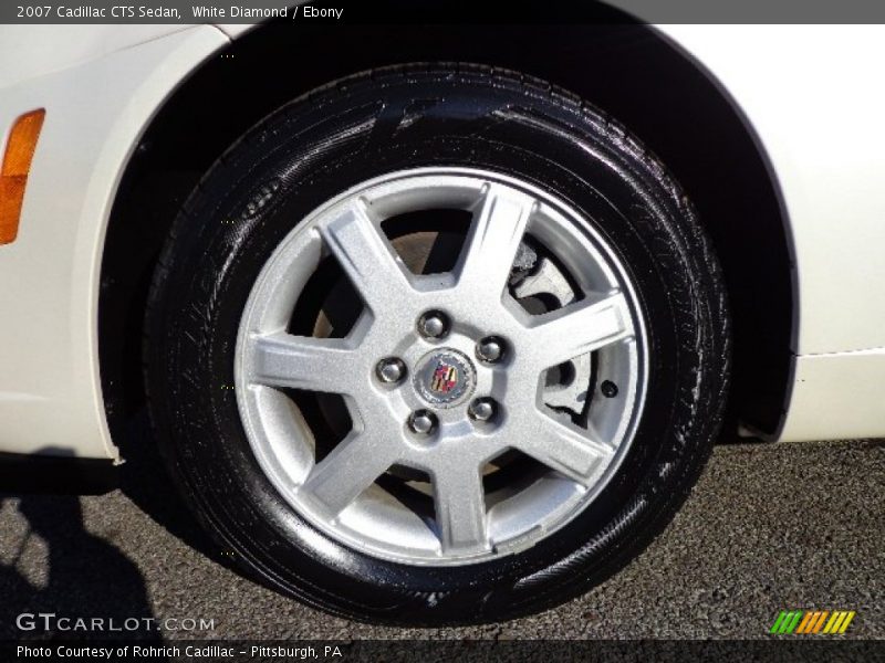 White Diamond / Ebony 2007 Cadillac CTS Sedan