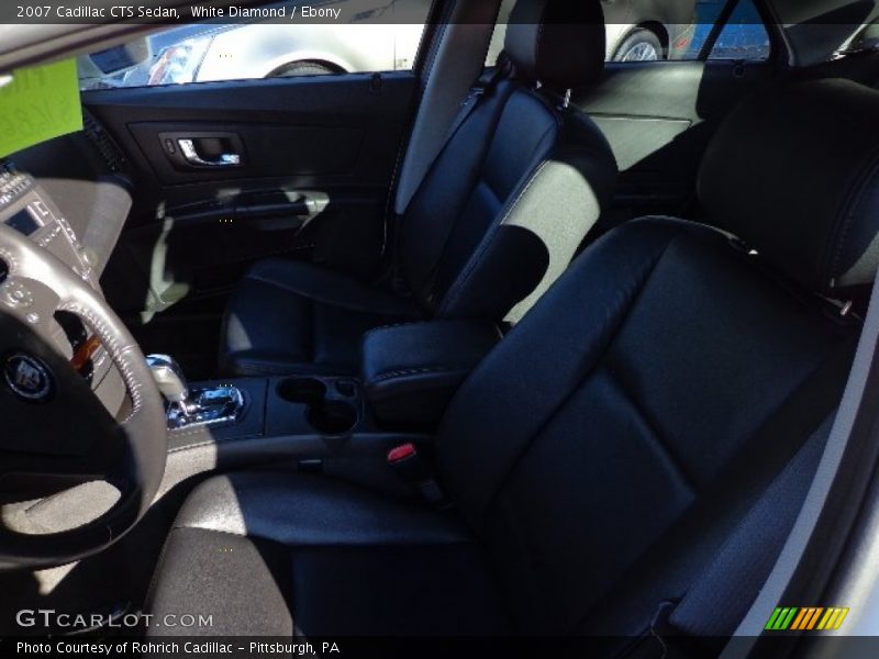 White Diamond / Ebony 2007 Cadillac CTS Sedan