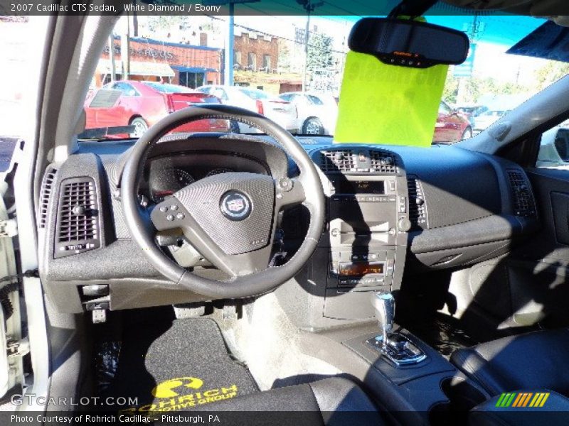 White Diamond / Ebony 2007 Cadillac CTS Sedan