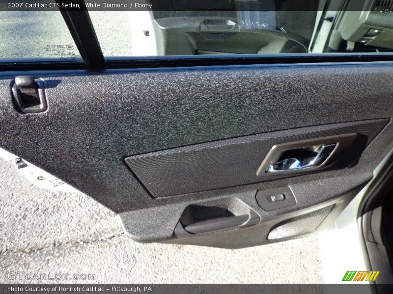 White Diamond / Ebony 2007 Cadillac CTS Sedan