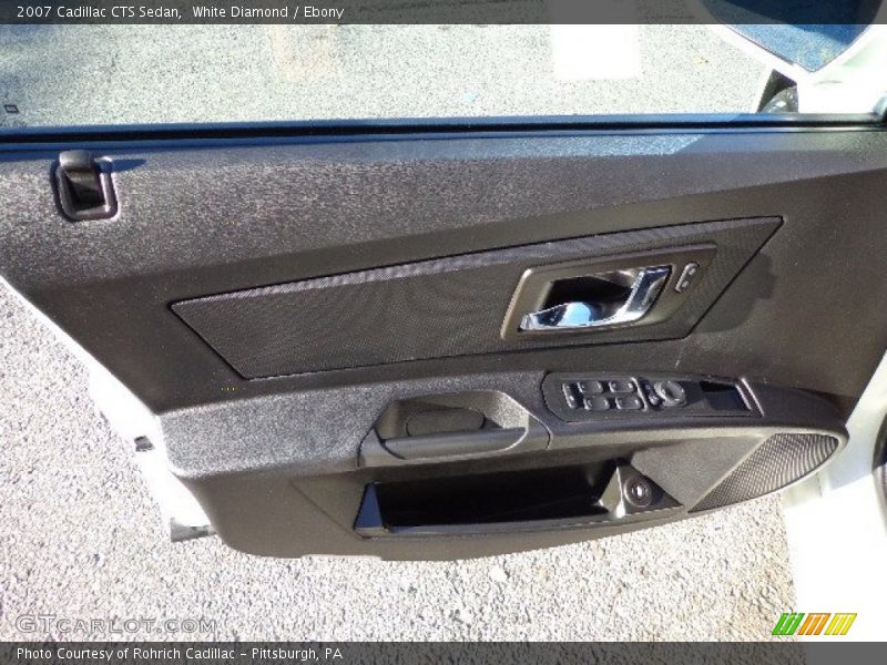 White Diamond / Ebony 2007 Cadillac CTS Sedan