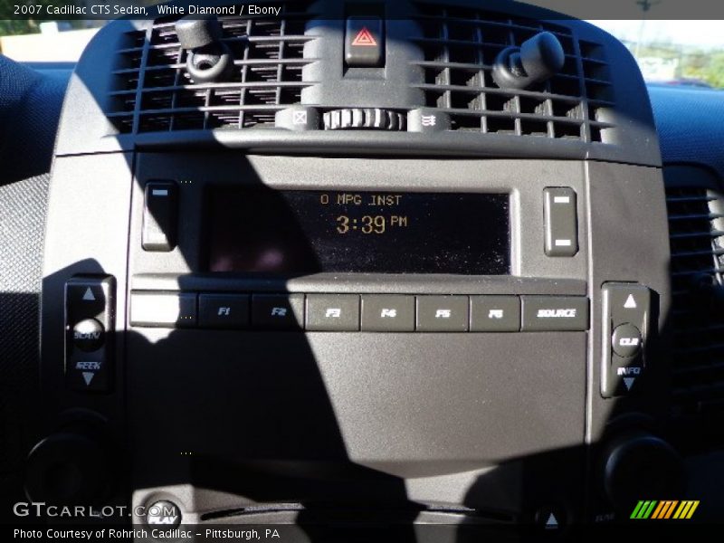 White Diamond / Ebony 2007 Cadillac CTS Sedan