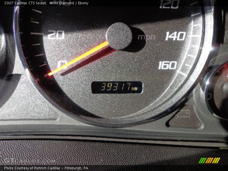 White Diamond / Ebony 2007 Cadillac CTS Sedan