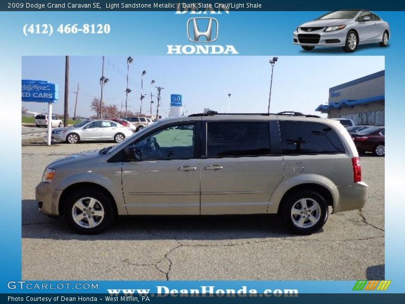 Light Sandstone Metallic / Dark Slate Gray/Light Shale 2009 Dodge Grand Caravan SE
