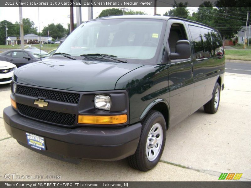 Dark Green Metallic / Medium Pewter 2012 Chevrolet Express 1500 Cargo Van
