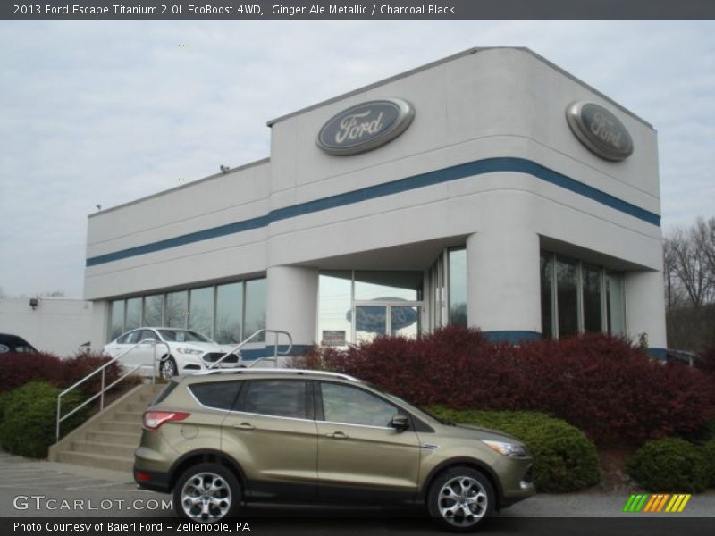 Ginger Ale Metallic / Charcoal Black 2013 Ford Escape Titanium 2.0L EcoBoost 4WD