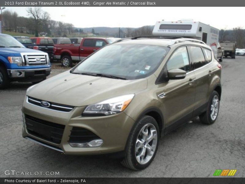Ginger Ale Metallic / Charcoal Black 2013 Ford Escape Titanium 2.0L EcoBoost 4WD