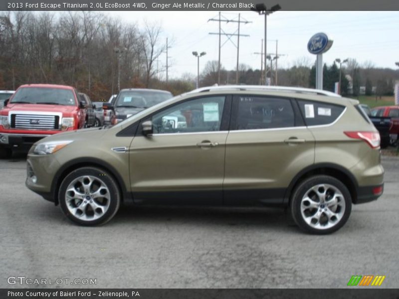 Ginger Ale Metallic / Charcoal Black 2013 Ford Escape Titanium 2.0L EcoBoost 4WD